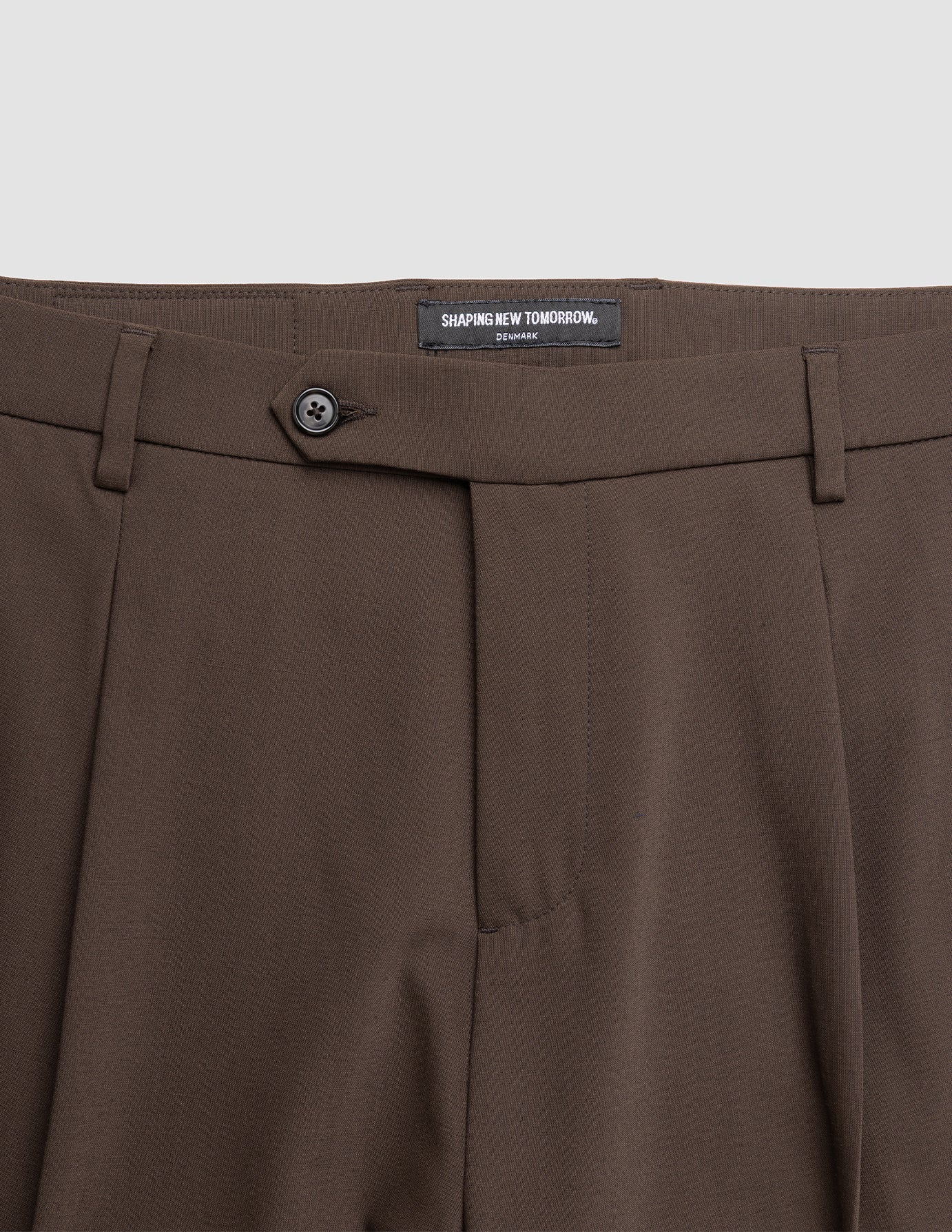 Tech Wool Suit Pants Regular Cocoa Brown